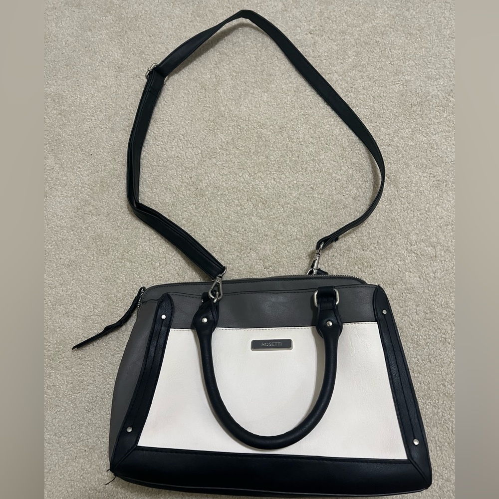 Rosetti Irene Black & Grey & White Crossbody Bag